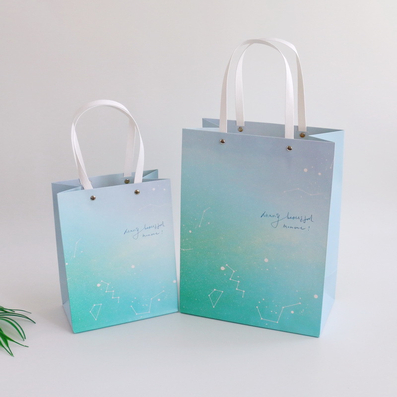 小清新礼物手提袋饰品包装袋定做简约服装纸袋精装丝巾礼品袋定制