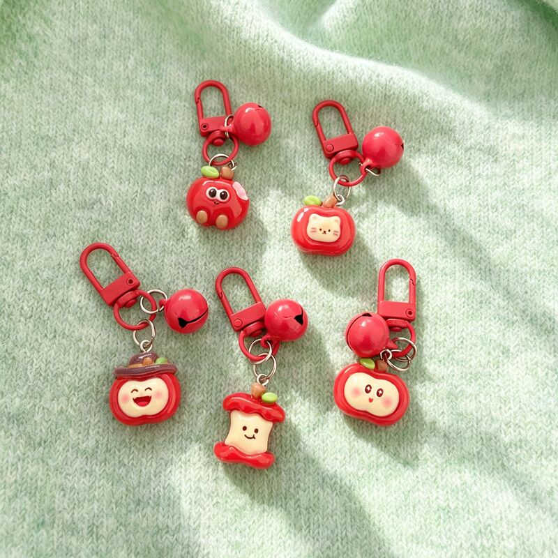Cartoon cute apple cat keychain pendant, a girl's heart bag charm, backpack accessory, a small gift for best friends Cartoon cute apple cat keychain pendant, a girl's heart bag charm, backpack accessory, a small gift for best friends