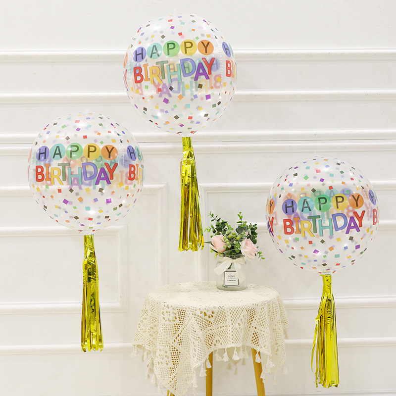 20g Weight Balloons Event & Party Supplies Birthday Occasion Aluminum Film Material Birthday Festival Letter Pattern Birthday Letter Aluminum Film Birthday Balloons