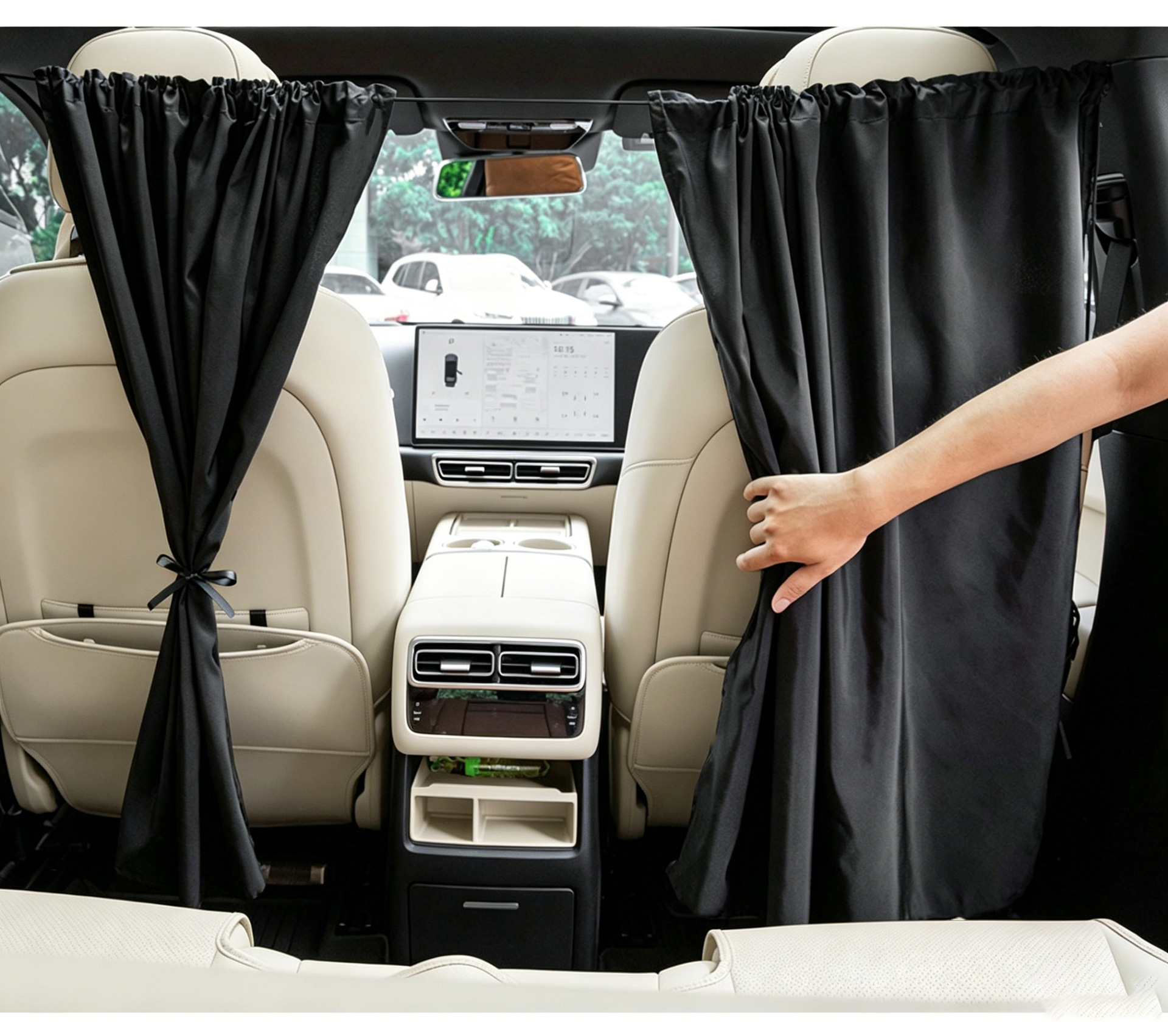 Car Partition Curtain for Privacy, Amazon Car Sunshade Curtain, In-Car Heat Insulation, Rear Seat Privacy Sunshade, Cross-Border Hot-Selling Item