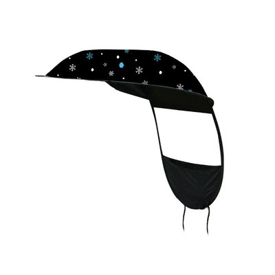 Elektromobil üçün ön şüşə çətiri (günlük) separate rainproof electric scooter canopy - single-ceiling-panel-black-snowflake-velcro-backing-default-item