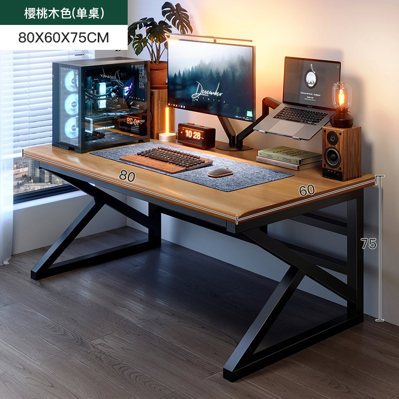 Escritorio para computadora de madera maciza Escritorio para uso doméstico Escritorio simple Dormitorio Escritorio para estudiantes Escritorio para juegos Escritorio largo Banco de trabajo