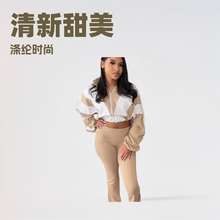 创意款2025秋季少女风清新甜美女装涤纶时尚休闲套装一手货源