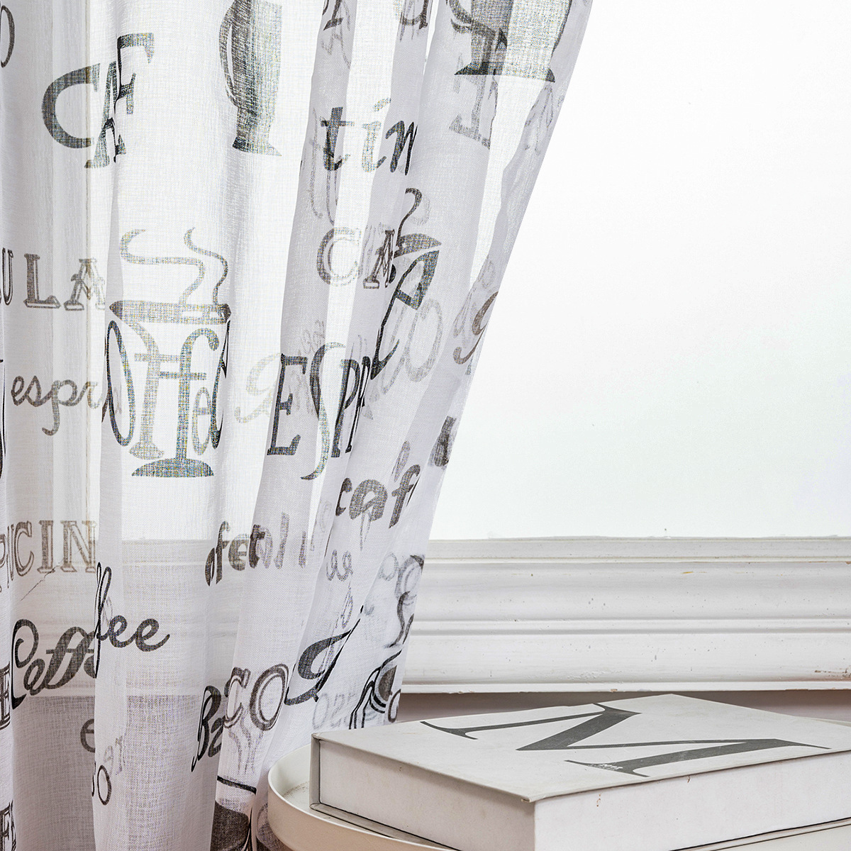 2025 nueva cortina de gasa para café de la tarde de Amazon completa Dolly para dormitorio, sala de estar, comedor, tela de cortina de sombrilla producto terminado.