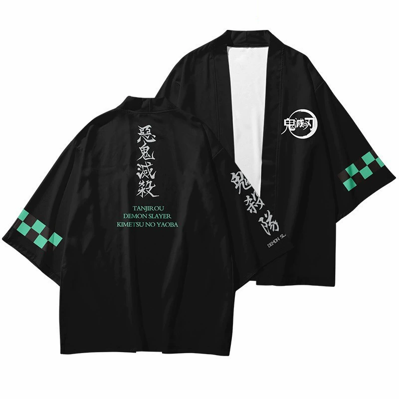 Первые часы аниме Ghost Destroy Digital Printing Covered Cloak Cloak Kimono Weaving
