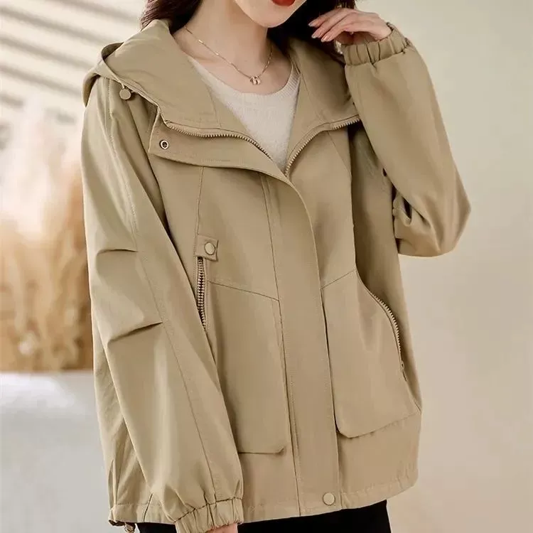 Осенняя куртка, дизайнерский trench coat, для подростков, тренд сезона, свободный крой
