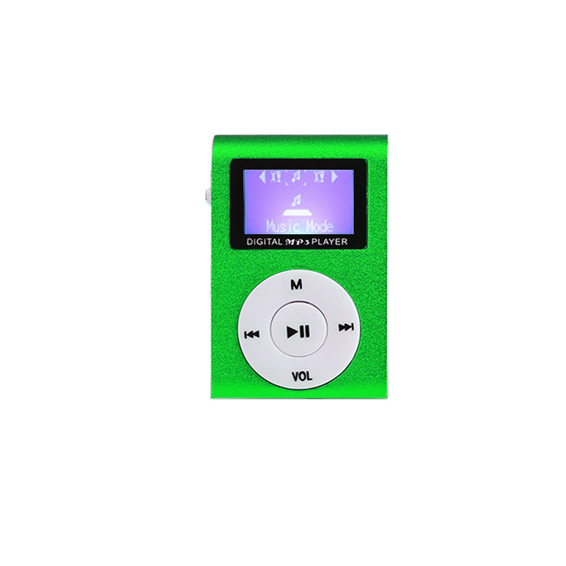 スクリーン付き金属クリップカードmp3音楽プレーヤーミニクリップmp3学生ウォークマンプレゼント卸売りmp3|undefined