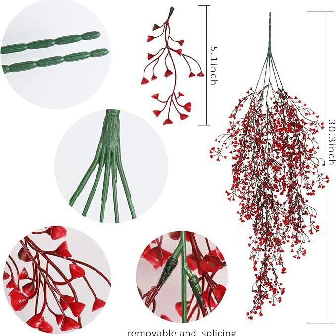 Artificial Wall Hanging Flower (Fujiman) Golden Bell Willow, Indoor/Outdoor, Multi-color