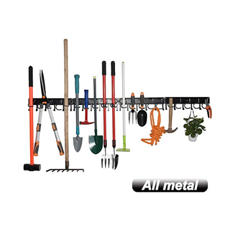 车库储物挂钩壁挂式拖把扫帚可调节花园工具挂钩