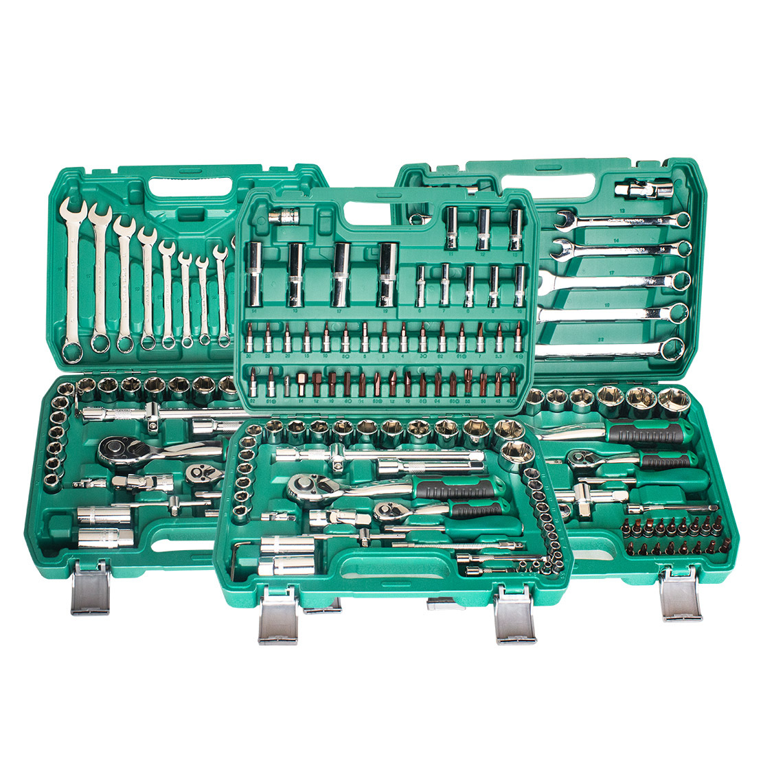 Juego completo de llaves de tubo, caja de herramientas extendida para reparación de automóviles, juego completo de 151 piezas de llaves combinadas 216