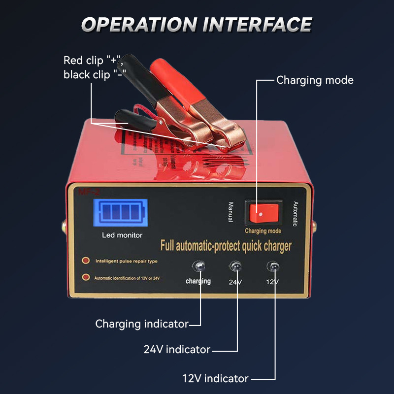 battery charger motorcycle battery charger smart 12V24V car battery charger