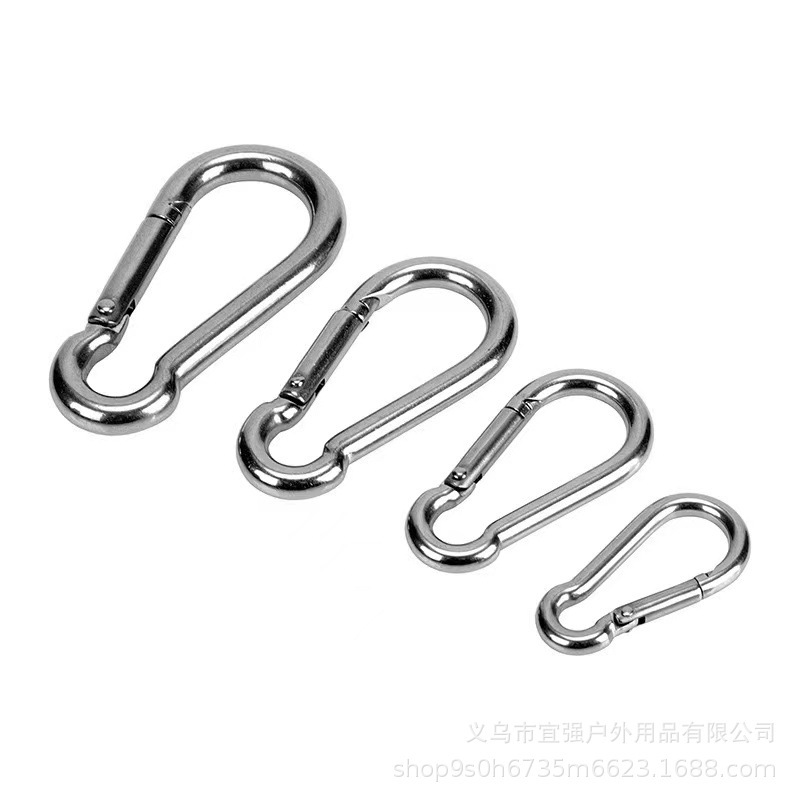 304 ステンレス鋼カラビナクイックスプリングバックルバックル安全バックル接続バックルホイストバックル犬チェーンバックル|undefined