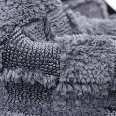 Thickened large grid car tadpole cloth twisted braid cloth car wash towel special absorbent coral velvet car wipes