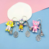 Realistic cartoon cute keychain for badminton, rabbit, pendant, accessory, fox, raccoon