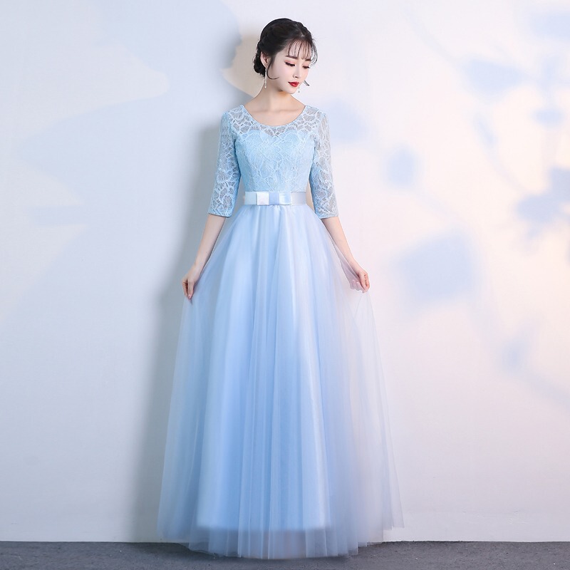 2026 New Style Chorus Performance Dress for Women, Adult Long Dress, Banquet Dress, Modern Stage Host Performance Costume