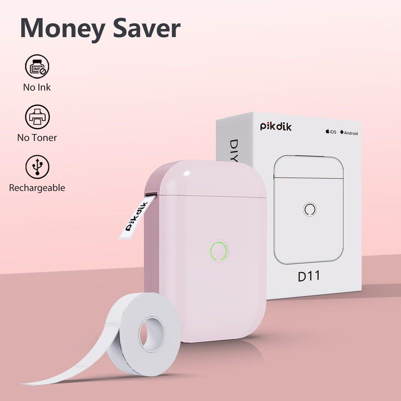 D11 Bluetooth ポータブルミニサーマルラベルプリンター家庭用学生名ステッカーマシンポータブル印刷|undefined
