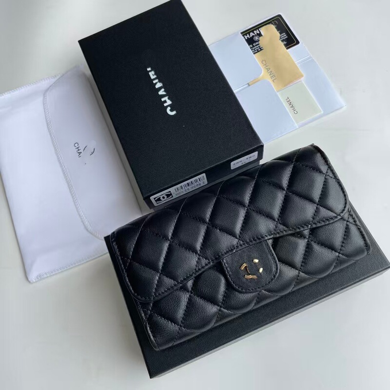 Genuine Leather Small Chanel Wallet Card Holder Large Capacity Clutch Crossbody Small Bag Cf Lambskin Quilted Cowhide Caviar Leather Women's Genuine Leather Small Chanel Wallet Card Holder Large Capacity Clutch Crossbody Small Bag Cf Lambskin Quilted Cowhide Caviar Leather Women's