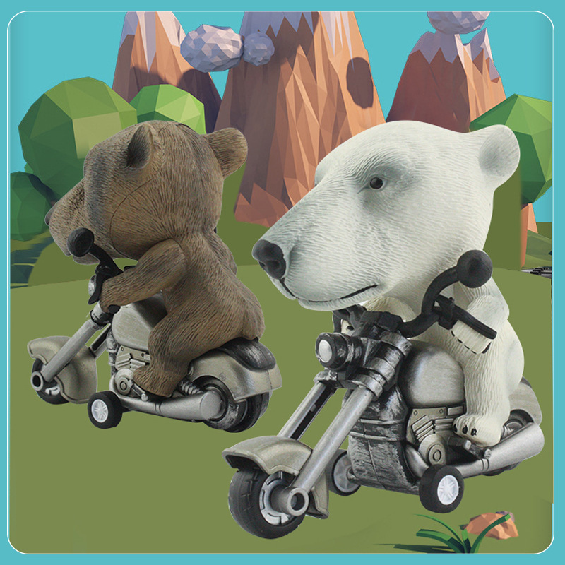 Modelo de locomotora animal juguete modelado de animales inercia hacia adelante modelo de motocicleta juguete para niños nuevo juguete exótico