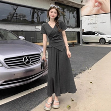 气质法式小个子冷淡风连衣裙子女装2025新款夏季风情万种长裙套装