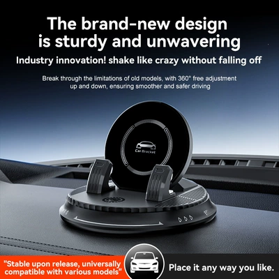 Wireless Charging, Stable Navigation – Car phone holder - neutral-english-obsidian-black-can-withstand-high-temperatures-both-horizontally-and-vertically