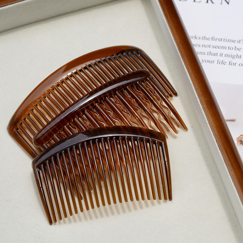 Classic plastic bangs hair comb, square dance comb, hair clip, simple headdress, round tooth comb hair accessory