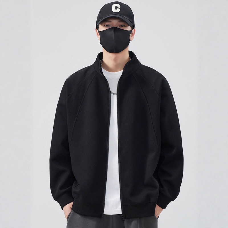 Stand Collar Cardigan Sweatshirt Men's Spring and Autum 2025 New Autum Boys Casual Tops Winter Sports Jackets