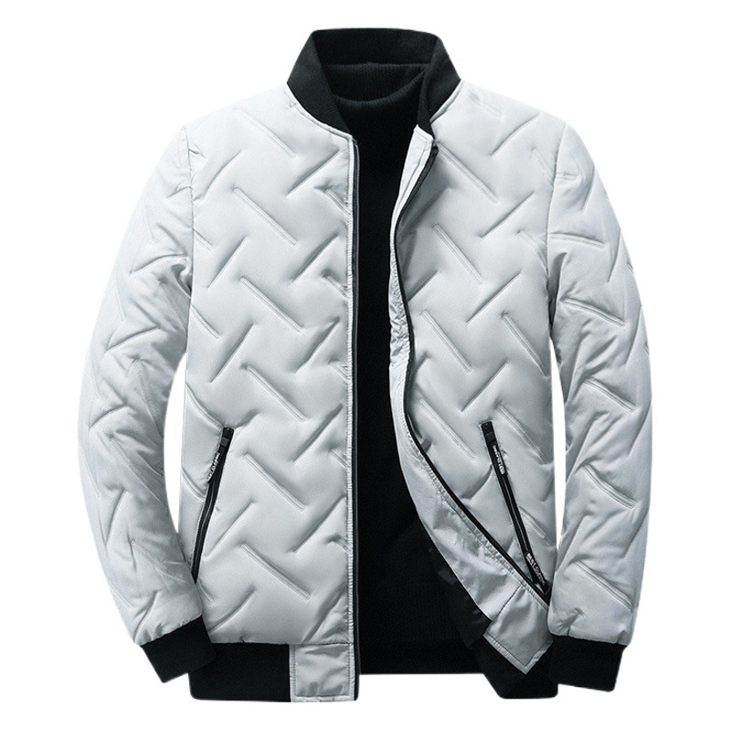 Abrigo de los hombres 23 otoño e invierno abrigo de algodón acolchado de los nuevos hombres estilo coreano de moda cuello de pie corto ligero abajo abrigo de algodón acolchado hombres