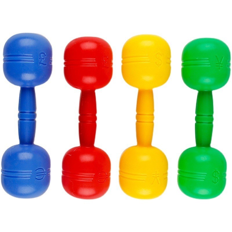 Kindergarten Dumbbell Equipment Children's Toys Early Education Plastic Dumbbell Thickened Large Sound Fitness Gymnastics Dance Bell