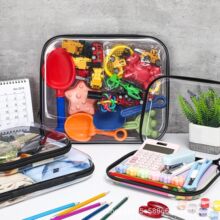 跨境透明化妆包pet便携旅行化妆洗漱收纳包化妆品小样包装袋塑料