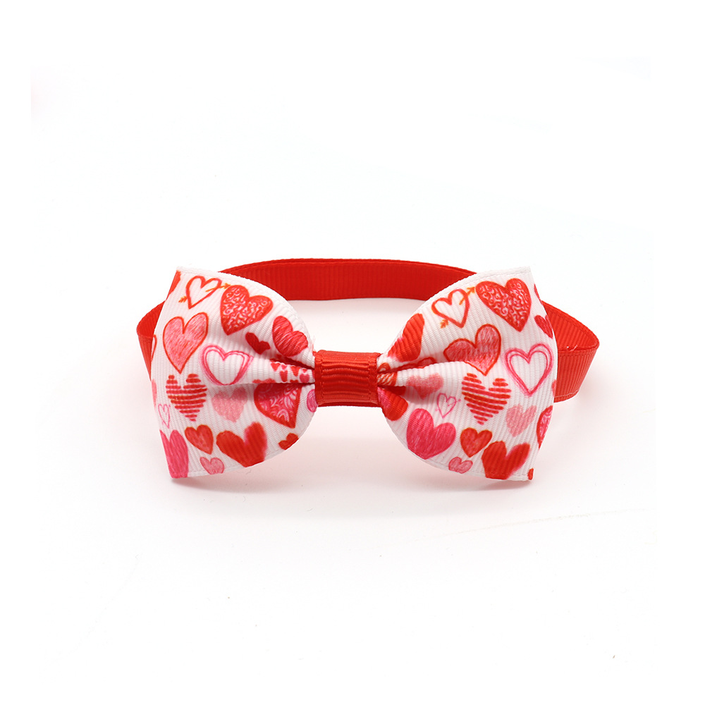 Valentine's Day Pet Cat Dog Heart Shape Bow Tie Pet Supplies Wholesale display picture 4
