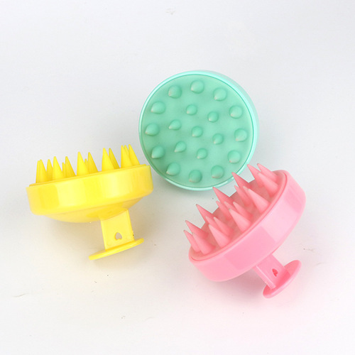 Factory Silicone Hair Brush Scalp Massage Gentle Shampoo Brush Head Cleaning Home Shower Comb Hair Tool