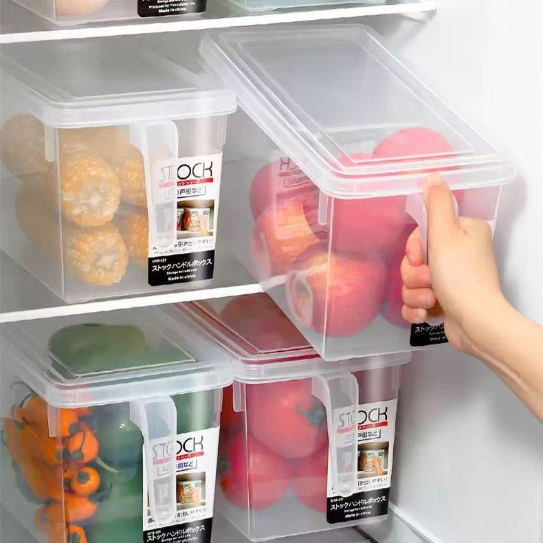 冰箱收纳盒水果蔬菜密封透明保鲜收纳盒塑料冷藏储物冷冻盒批发|undefined