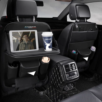 Car table board: Seat Back Storage Storage Box - upgrade-with-table-board-quiet-black-land-rover-2