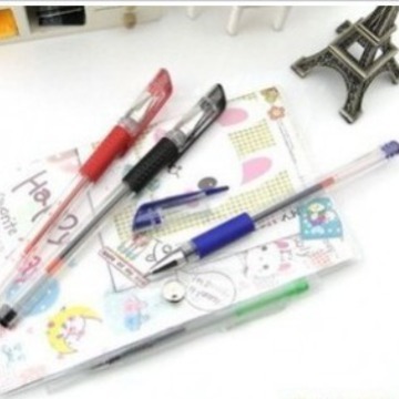 Japanese and Korean creative stationery office supplies gel pen signature pen 0.5 black water pen Korean single manufacturer direct sale