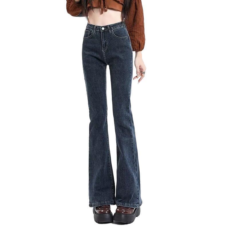 Damen Jeans Schlaghose Mit Hoher Taille Für Eine Schlanke Figur_voghion.com