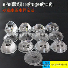 直径66凹凸透镜LED灯具光学玻璃工矿灯/路灯COB透镜高硼硅玻璃