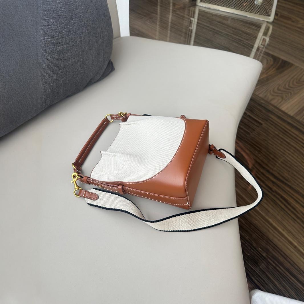 Bolso de mujer de gran capacidad correa de hombro ancho bolso de hombro de lona de tela correa de abertura bolsa de cubo elementos trenzados portátiles