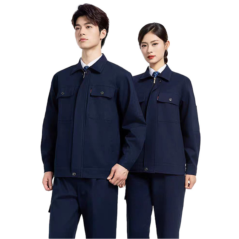 男性と女性のための春と秋の綿の作業服スーツ、耐摩耗性、耐汚れ性、通気性、労働保護、自動車修理、純綿の作業服、労働保護|undefined