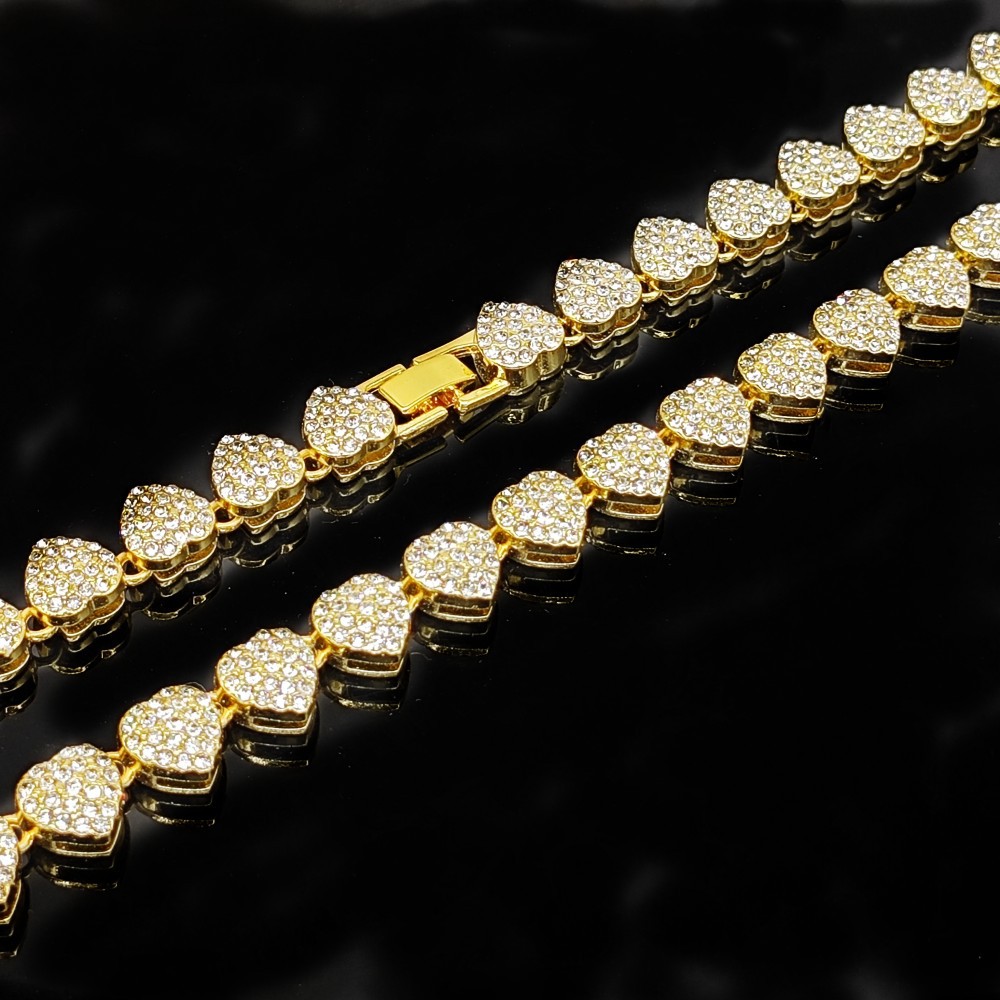 Hjerte halskæde i cubansk stil til kvinder_voghion.com