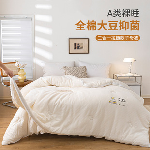 Class A Li Guanqi maternal and child grade cotton 70% soybean quilt pure cotton soybean fiber quilt spring and autumn thickened winter quilt mother and child quilt