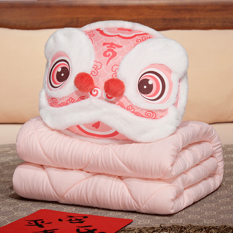 Guochao serpiente 3 - en - 1 mantas de almohada china muñeca de viento despierta león sofá de celebración regalos de Año Nuevo regalos de la empresa