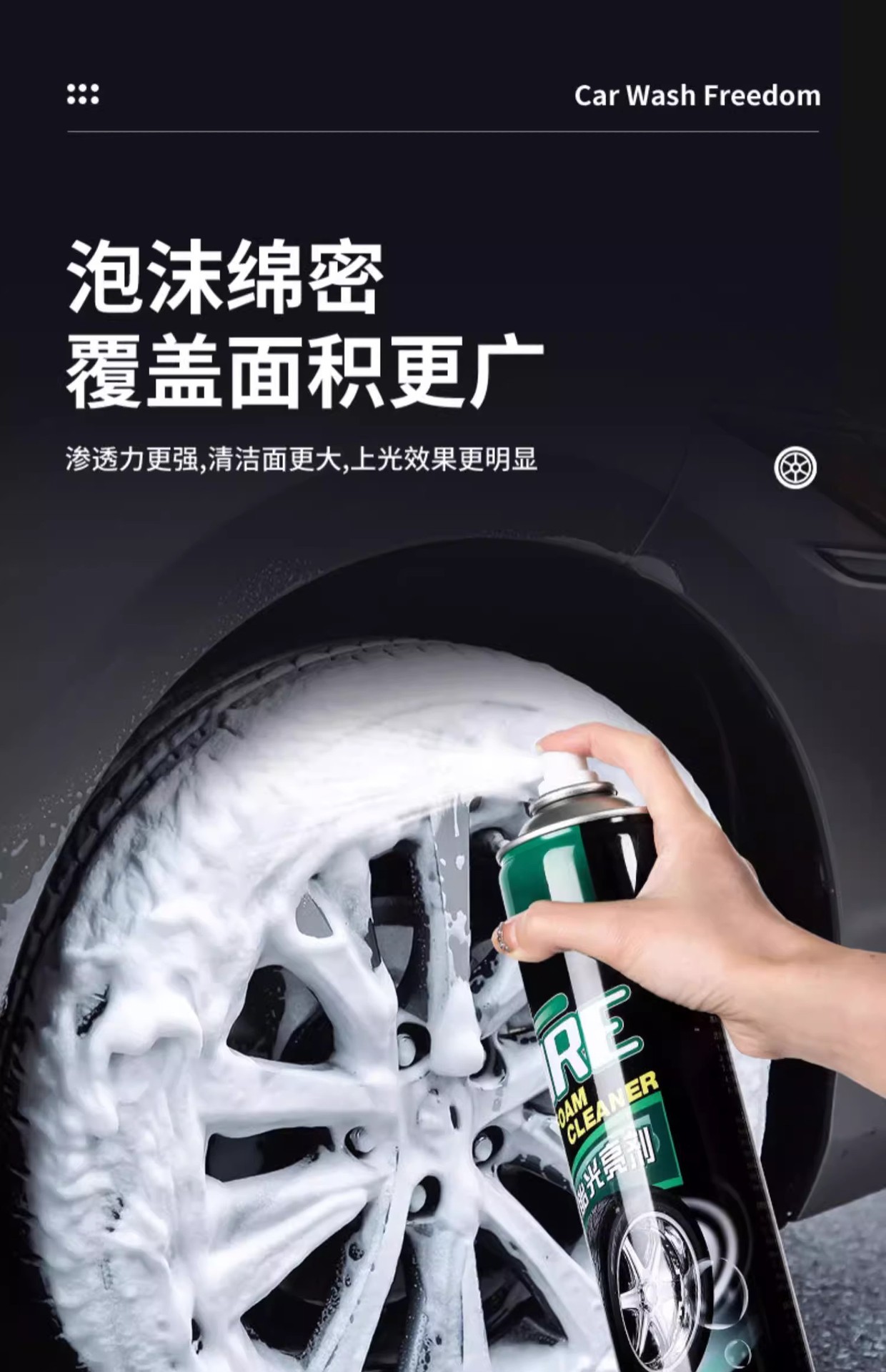 Car Tire Wax Gloss Enhancer Foam Cleaner Anti-Aging Refurbishment Glaze Tire Polishing Maintenance Decontamination Maintenance Wax
