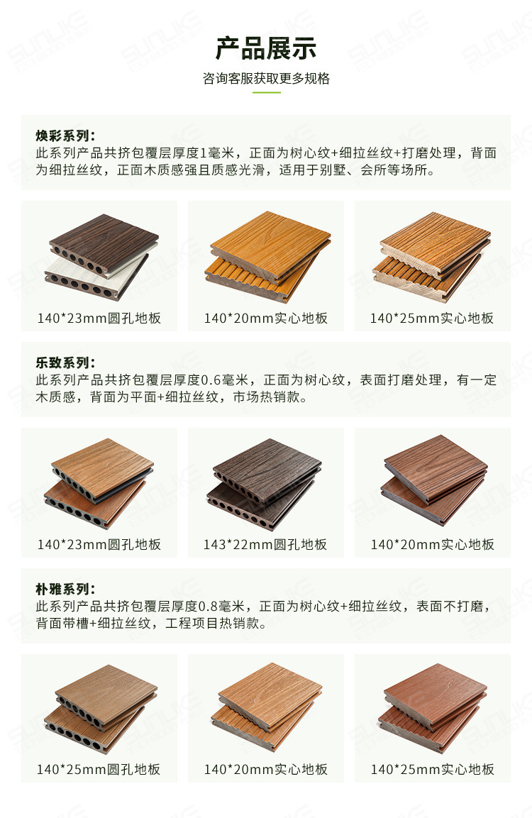 塑木地板户外露台庭院栈道花园阳台防滑防水仿木纹室外防腐木塑板-阿里巴巴