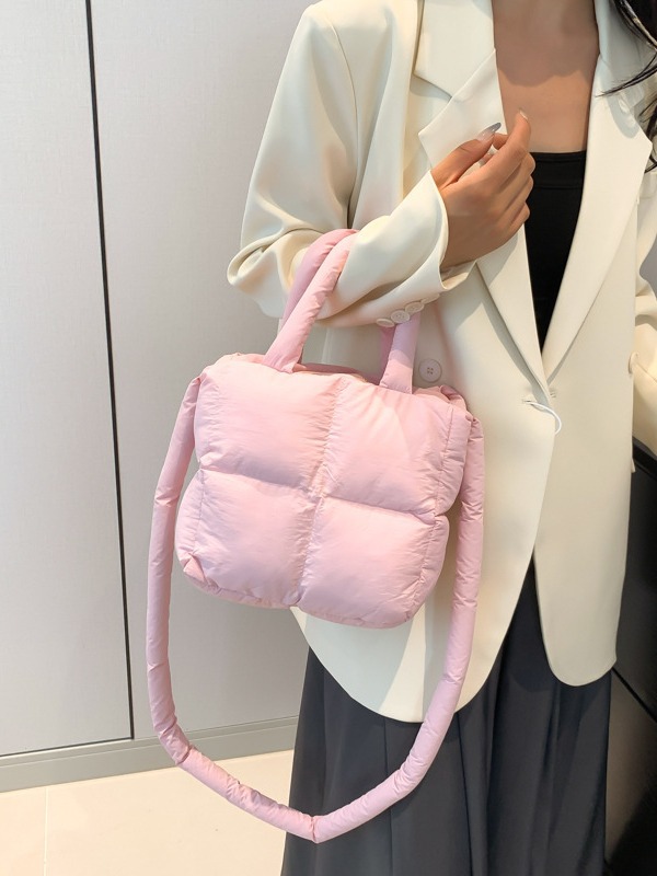 Moda coreana de algodón simple bolso de cubo para mujeres 2024 nueva moda versátil bolso de hombro bolso de mano