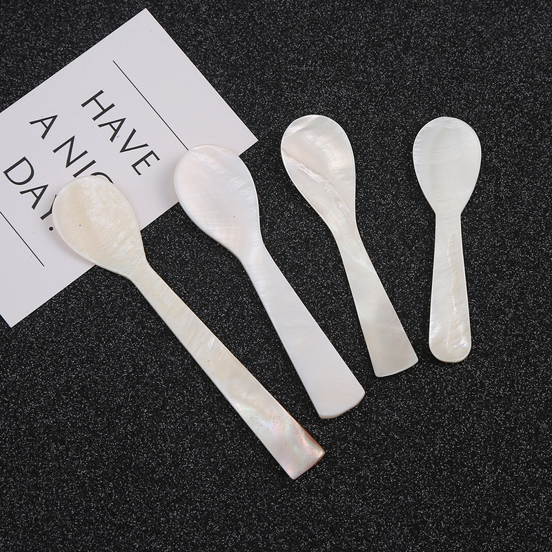 Source Factory Pure Natural Beauty Shell Spoon Caviar Coffee Dessert Ice Cream Mask Shell Small Spoon