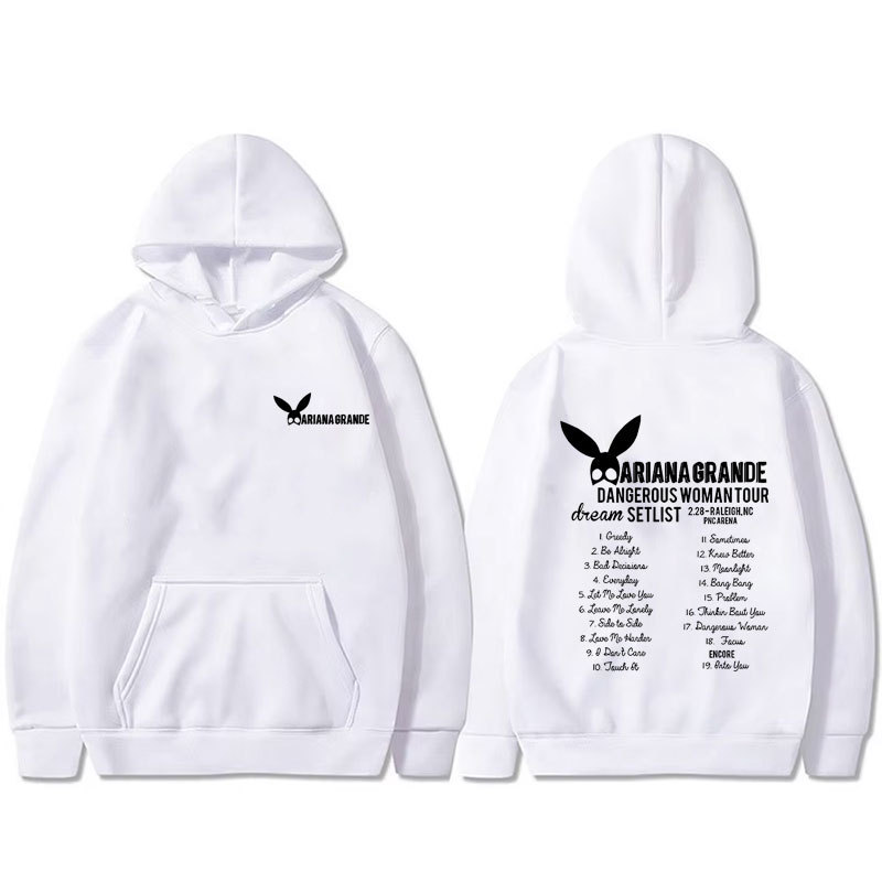 Moda Ariana Grande Dangerous Mujer Tour Merch Hoodie Male