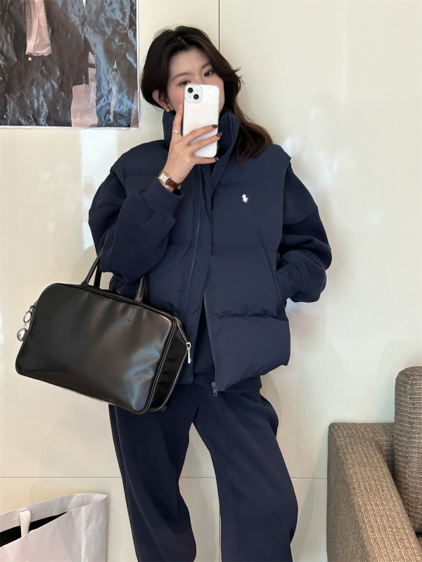 韩系时尚百搭棉服马甲女冬季新款ins叠穿坎肩立领背心外套上衣女|undefined