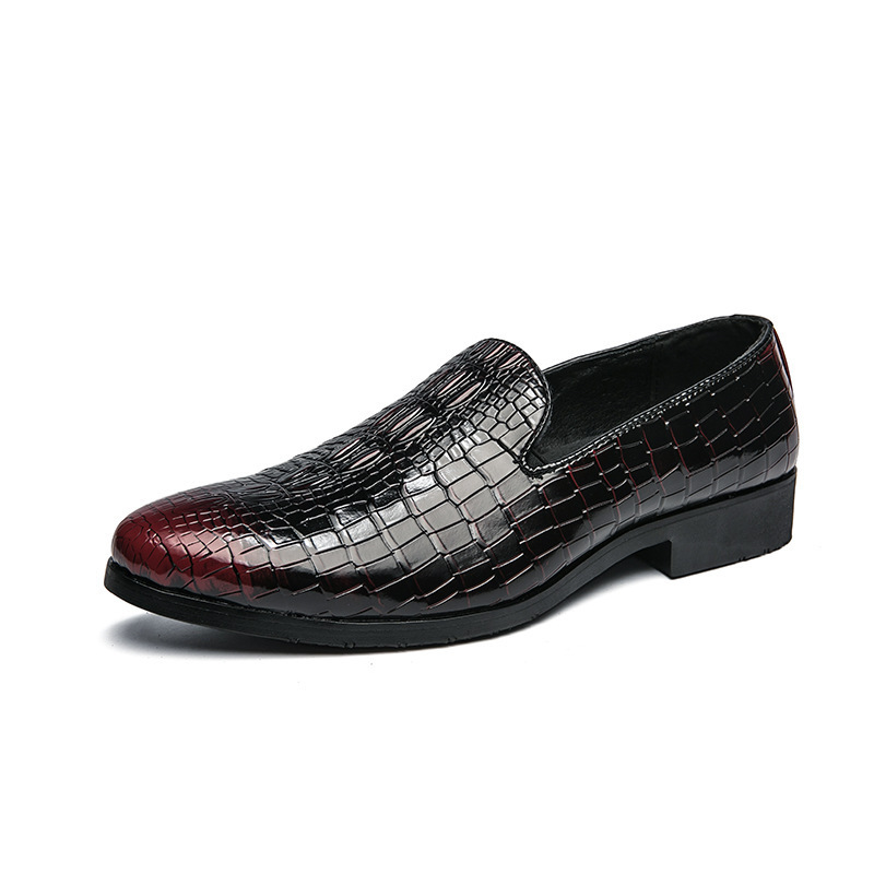 2025 cuatro estaciones zapatos de cuero para hombres de moda coreana zapatos versátiles para hombres zapatos casuales para jóvenes británicos zapatos rojos pequeños image 6