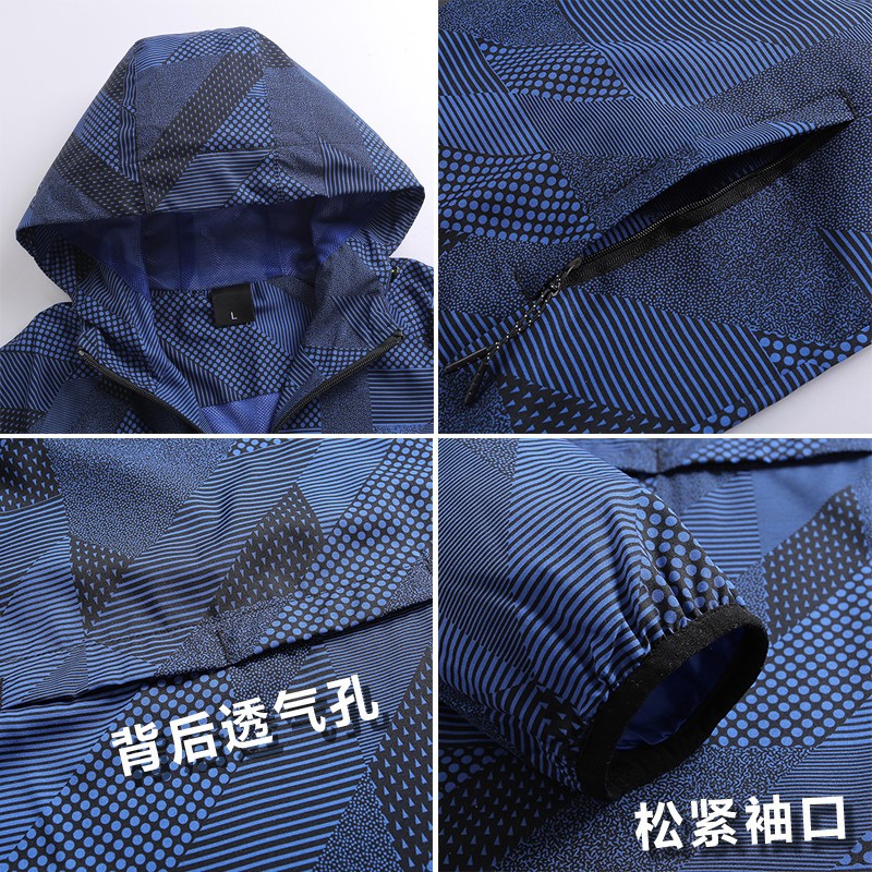 Chaqueta otoño abrigo de los hombres marca de moda casual suelta chaqueta con capucha deportiva al aire libre Calibración de ropa de hombre de comercio exterior