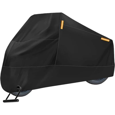 Motorcycle Cover, Rainproof and Dustproof Cover, Electric Vehicle Windshield Cover, Car Cover, Rain Cover, Electric Scooter Cover, Reflective Full Vehicle Cover (Car clothing) - s-black-4-reflective-strips